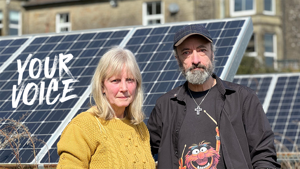 Village becomes 'island' amidst solar panels